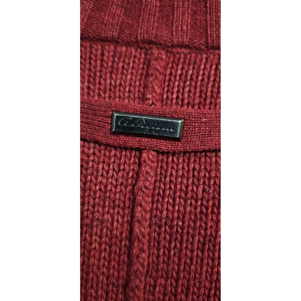A.‎ Tiziano Lambswool Blend Chunky Long Sleeve Knit Sweater Men's 3XL Red Preppy